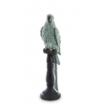Статуэтка попугай на подставке зеленый 144162 Art-Pol